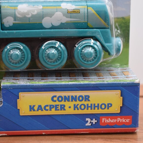 Roll & Whistle Connor & Tender Fisher Price Thomas Friends Wooden Railway Train - Picture 8 of 11